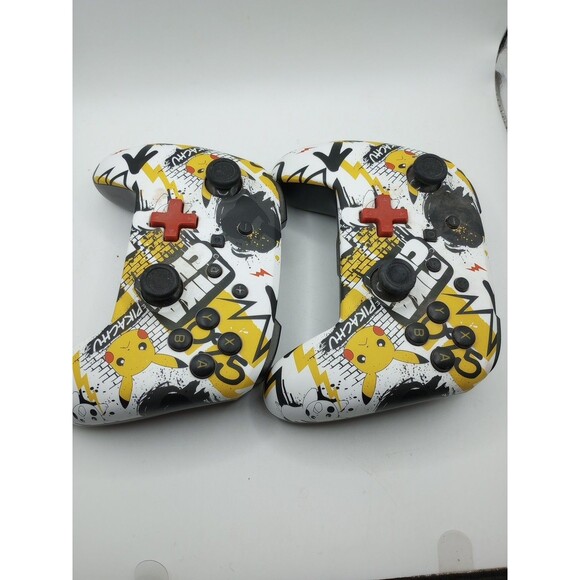 Set 2 POWERA ENHANCED WIRELESS CONTROLLERs NINTENDO SWITCH PIKACHU Tested WORKS - Picture 3 of 7